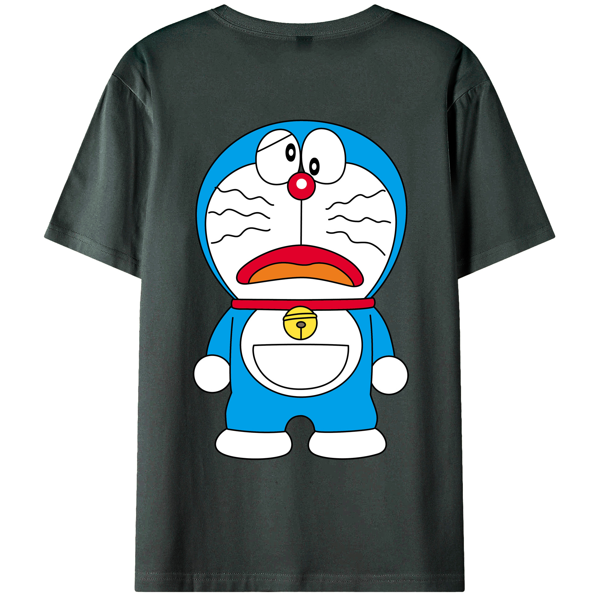 （画像用） ドラえもん Doraemon 綿100％ メンズ半袖Tシャツ（バックプリント） 通気性